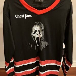 Ghost Face Black Long Sleeve Tee